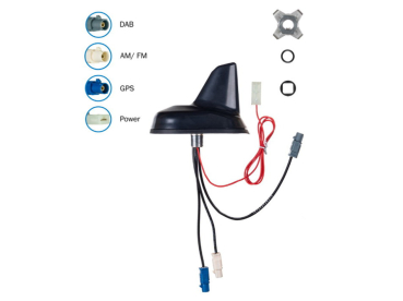 Hai Antenne aktiv - FM/DAB+/GPS mit 5 m Kabelset